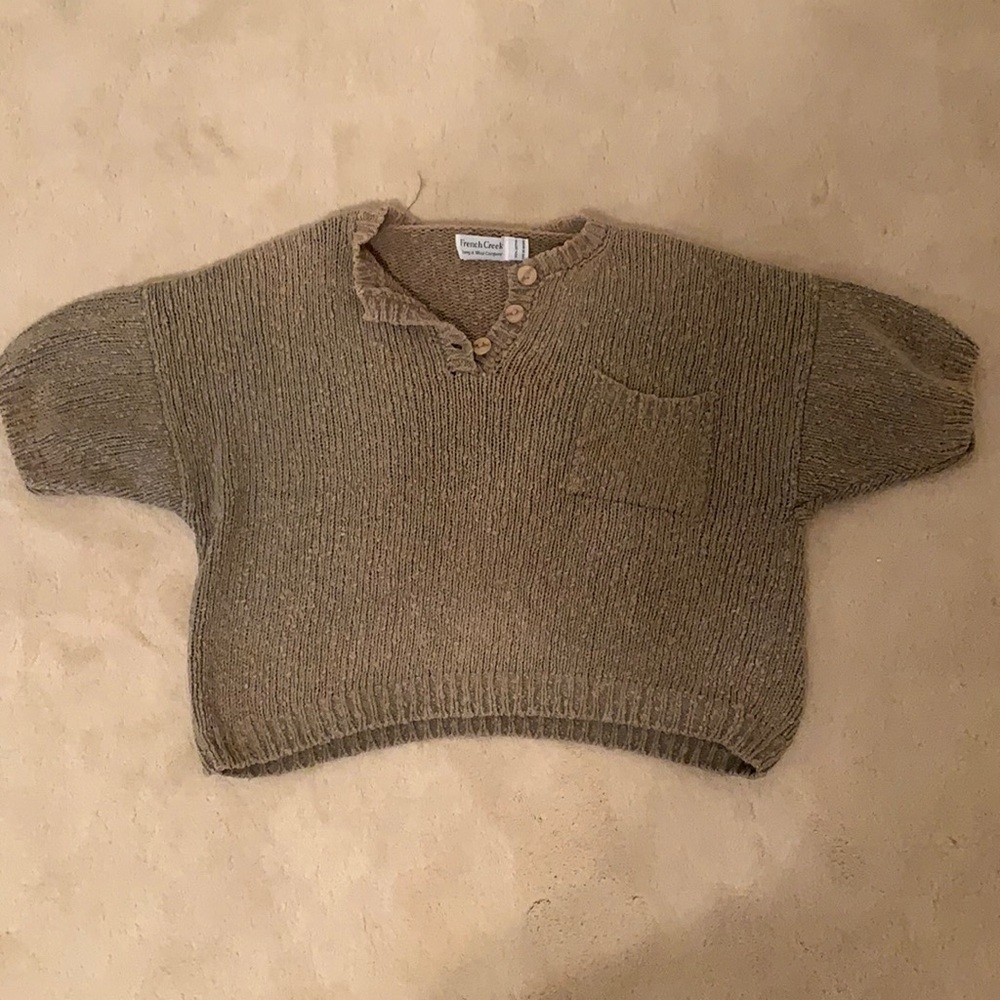 French Creek Sheep and Wool short sleeve Sweater